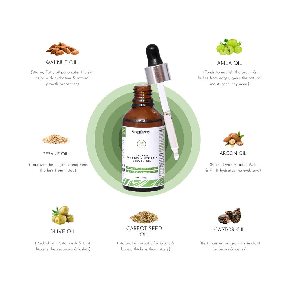 Greenberry Organics Organic Eye Brow & Eye Lash Growth Oil - Image 5