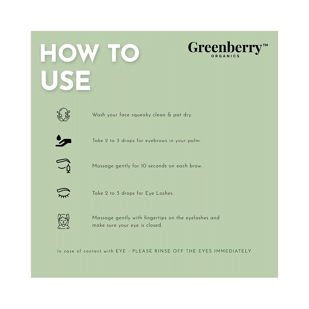 Greenberry Organics Organic Eye Brow & Eye Lash Growth Oil - Image 7