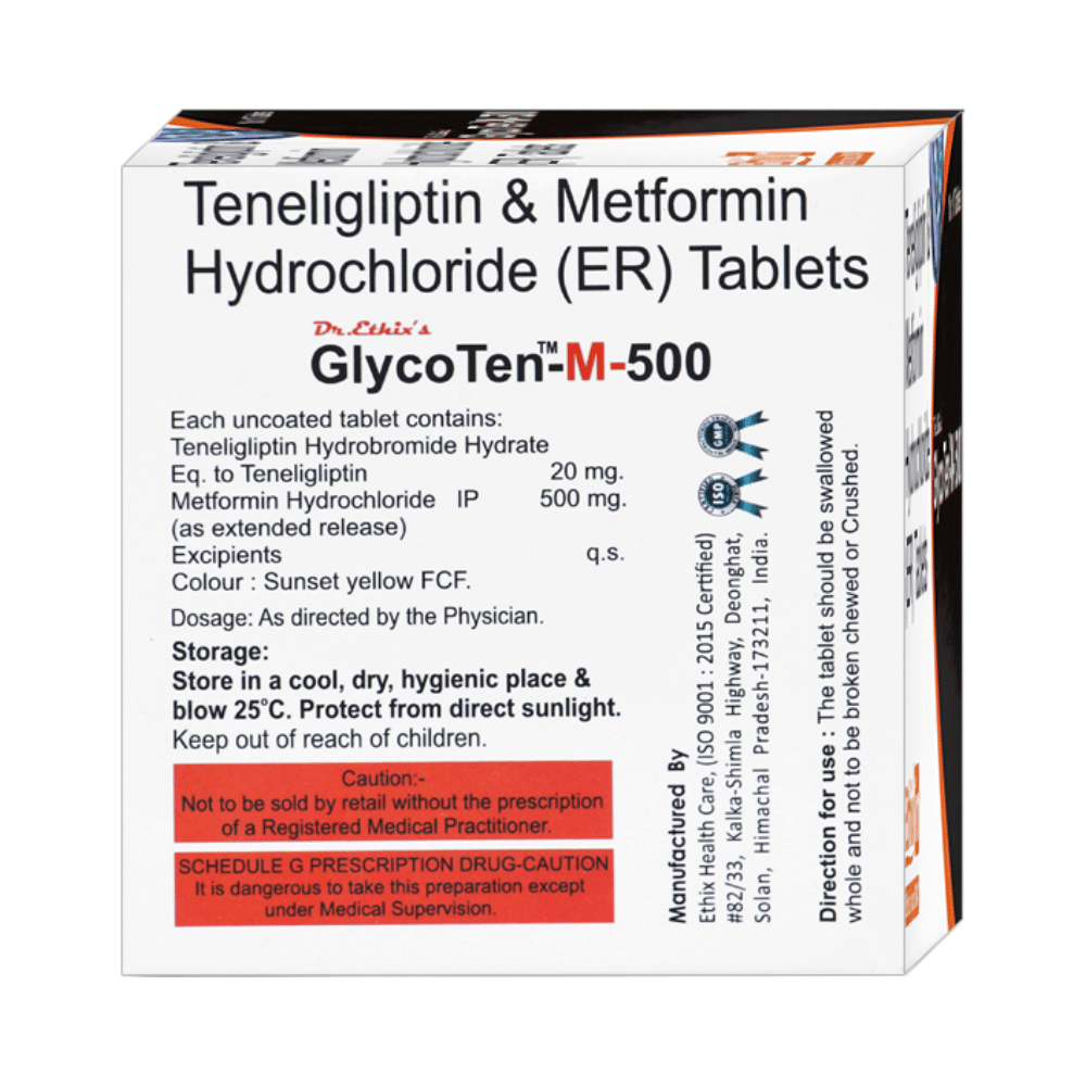 Glycoten-M 500 Tablet ER - Image 2