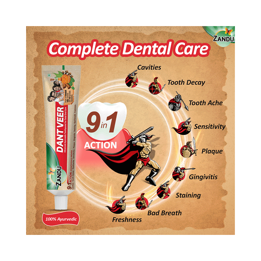 Zandu Dant Veer Toothpaste - Image 5