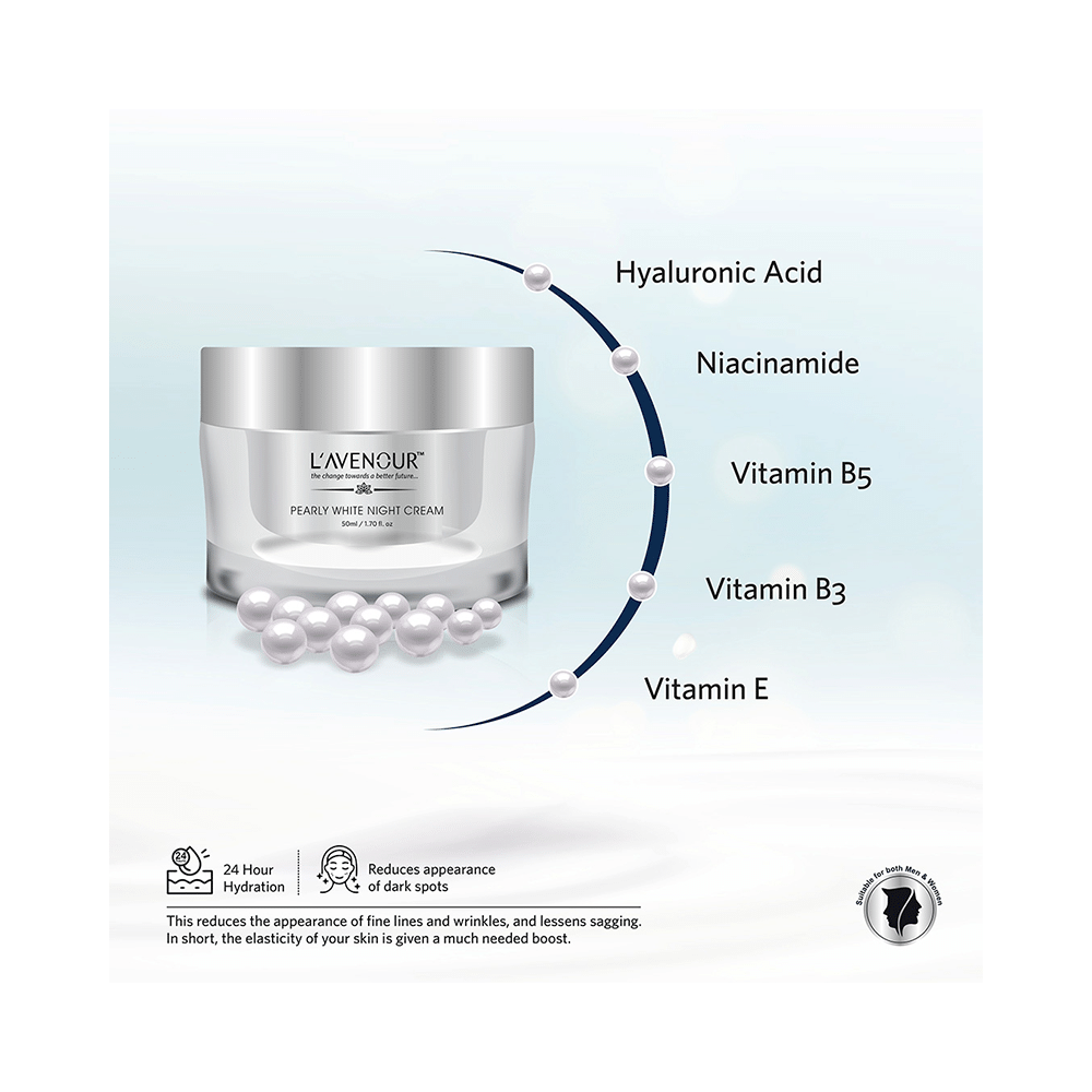 L'avenour Pearly White Night Cream(50ml Each) - Image 3