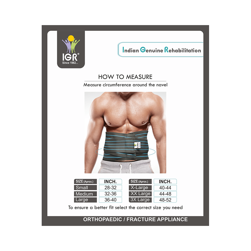 IGR Lumbar Sacro Belt (Dual Lock) Grey Small - Image 5
