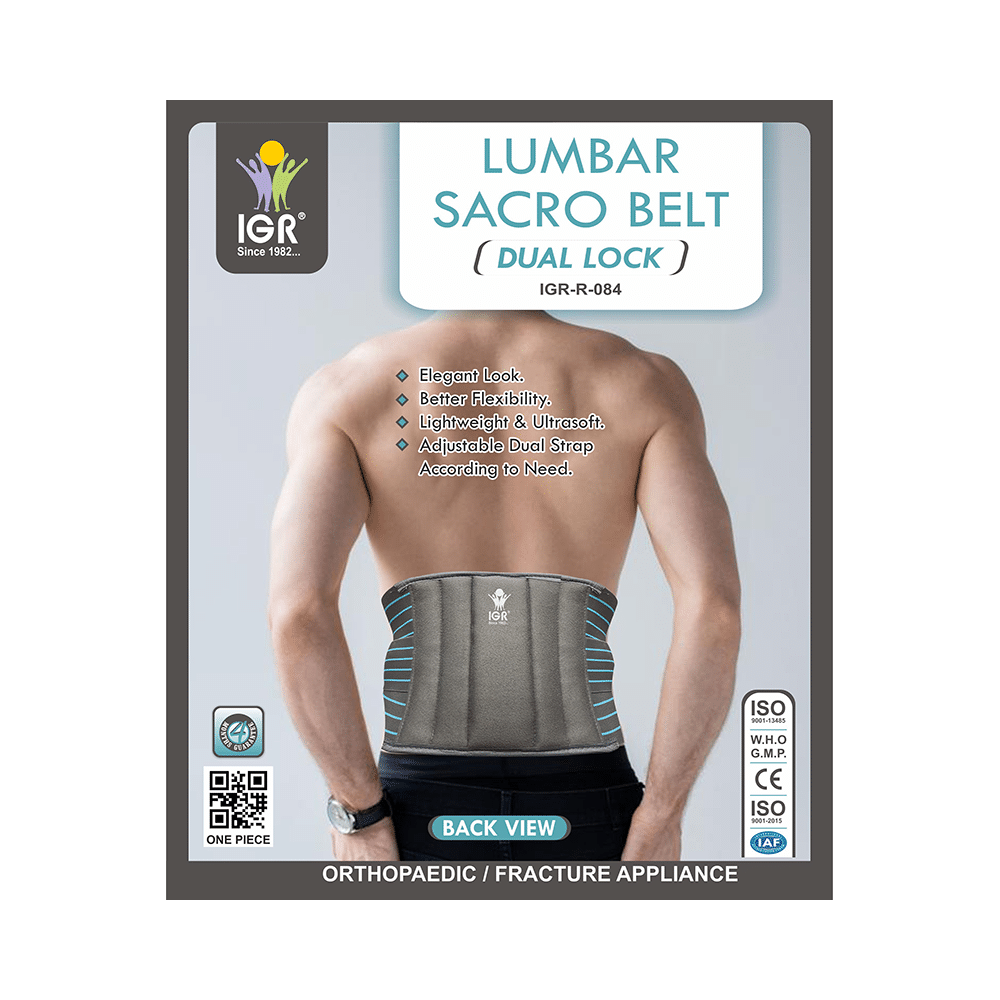 IGR Lumbar Sacro Belt (Dual Lock) Grey Small - Image 2