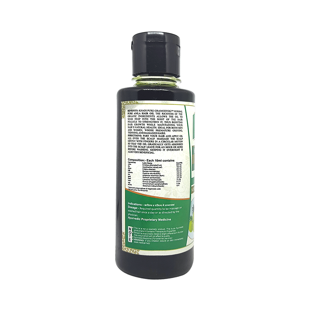Khadi Pure Combo Pack of Herbal Ayurvedic Castor Hair Oil & Herbal Pure Amla Hair Oil Mineral Oil Free & Paraffin Free (210ml Each) - Image 3