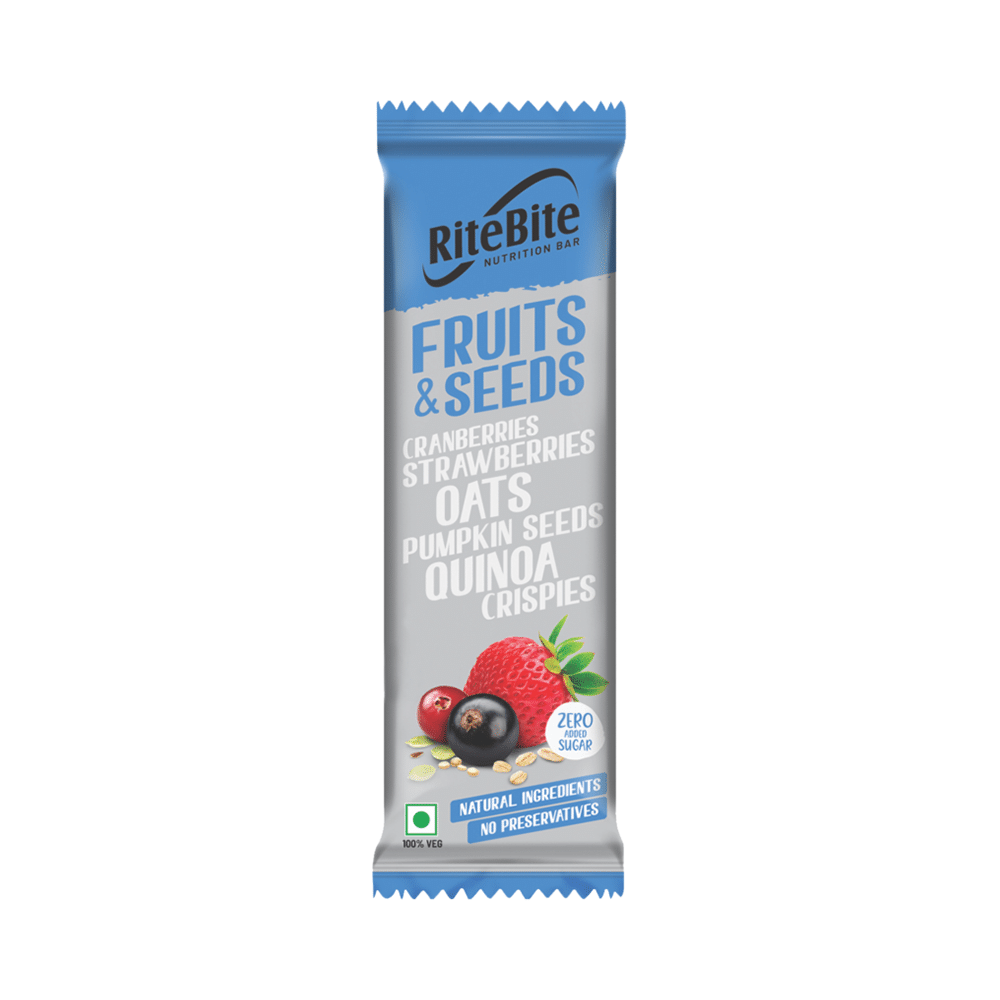 RiteBite Nutrition Bar with 4gm Protein Fruit and Seeds - Image 1