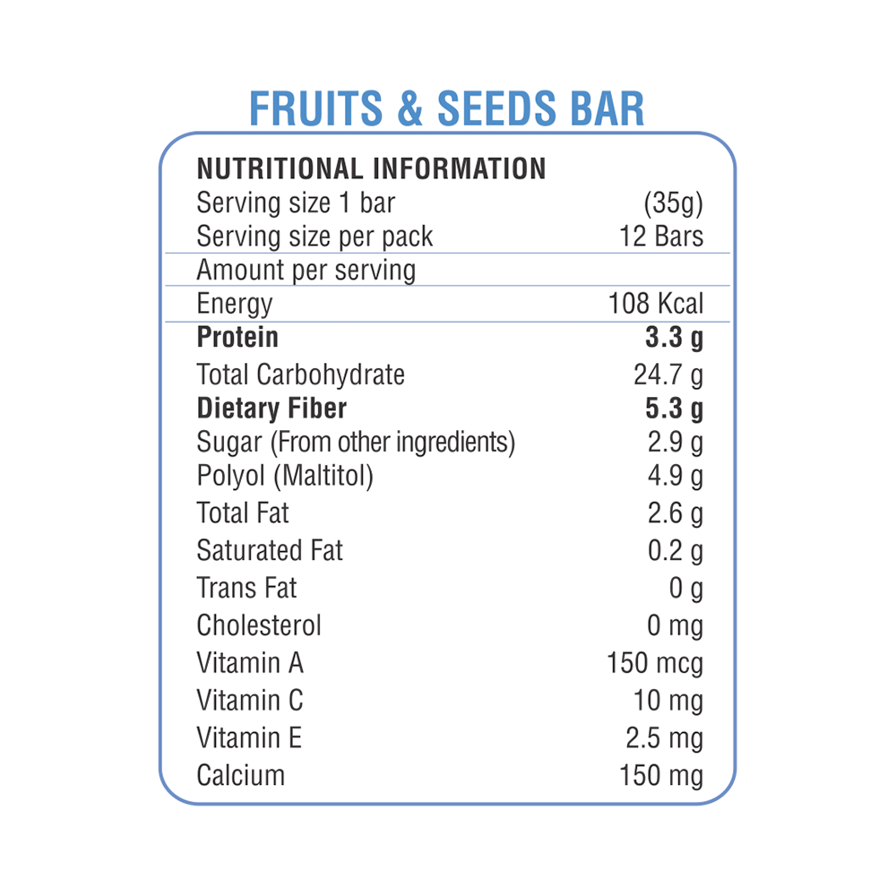 RiteBite Nutrition Bar with 4gm Protein Fruit and Seeds - Image 3
