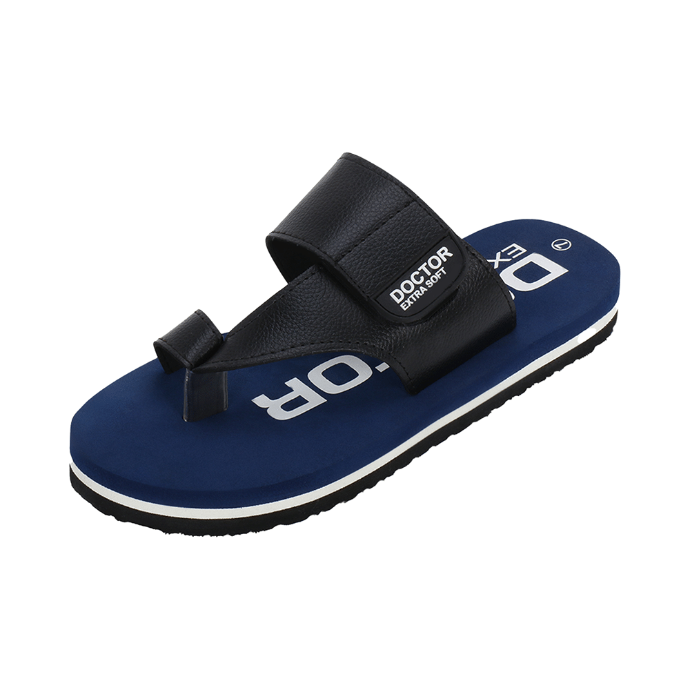 Doctor Extra Soft D26 Care Orthopaedic Diabetic Dr Stylish House Flip-Flop and Thump Ring Slip for Men Navy 5 - Image 5