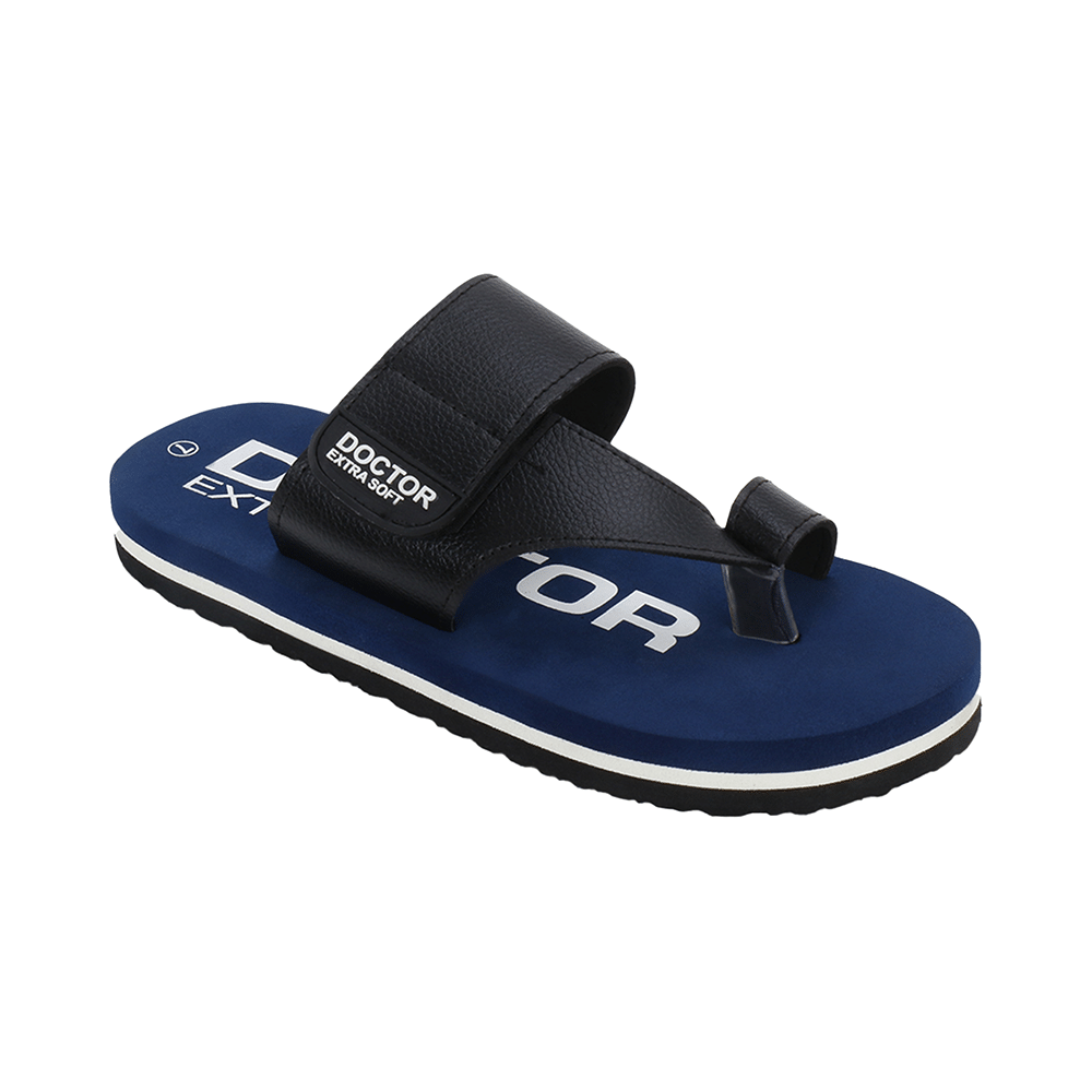 Doctor Extra Soft D26 Care Orthopaedic Diabetic Dr Stylish House Flip-Flop and Thump Ring Slip for Men Navy 5 - Image 3