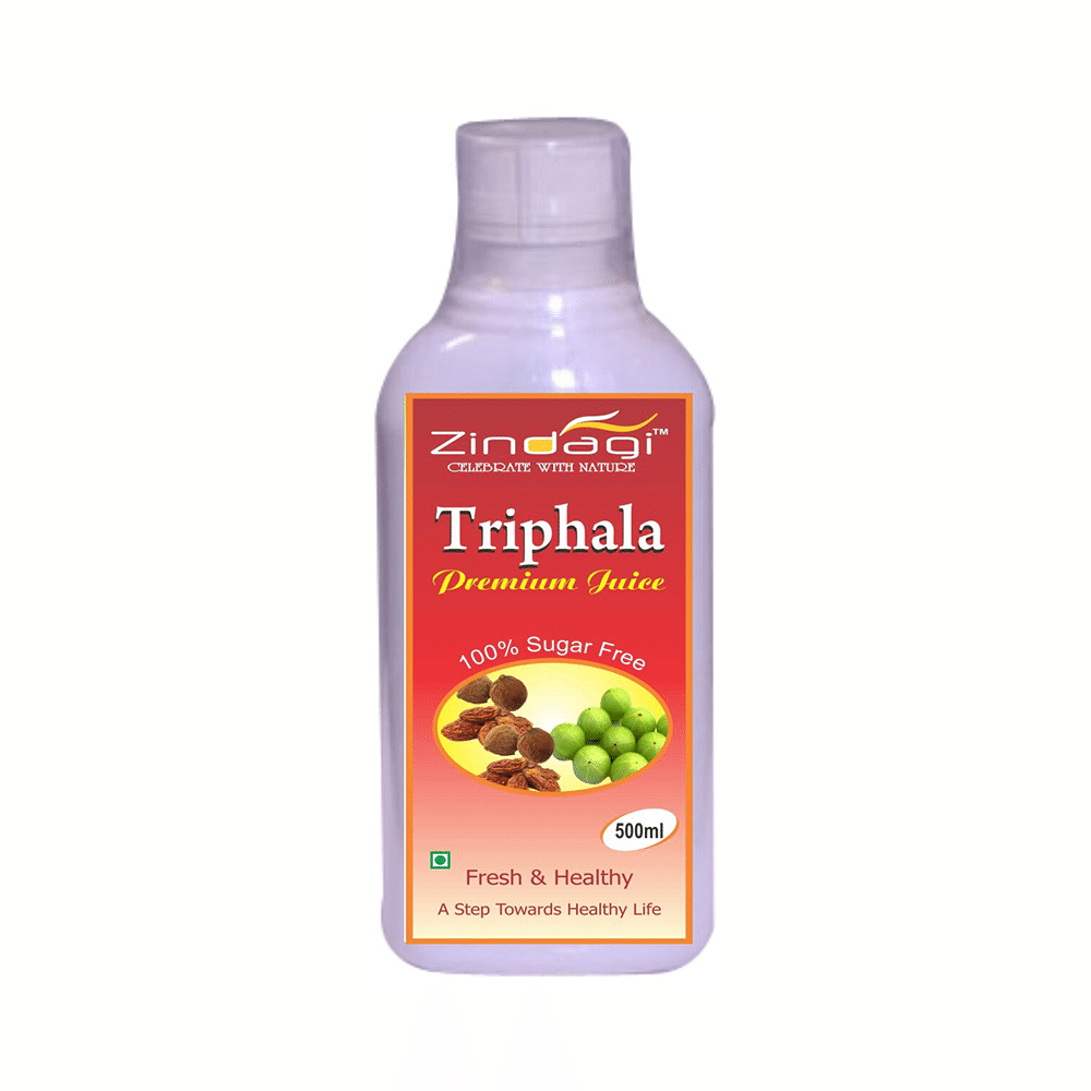 Zindagi 100% Sugar Free Triphala Premium Juice (Buy 4 Get 1 Free - Each 500 ml) - Image 1
