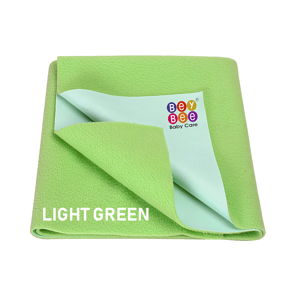 Bey Bee Waterproof Baby Bed Protector Dry Sheet for Toddlers (100cm X 70cm) Medium Light Green - Image 1