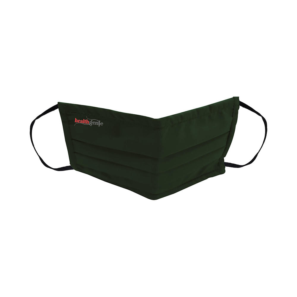 Healthgenie FM 201 Washable & Reusable Double Layered, Triple Pleated Cloth Face Mask Green