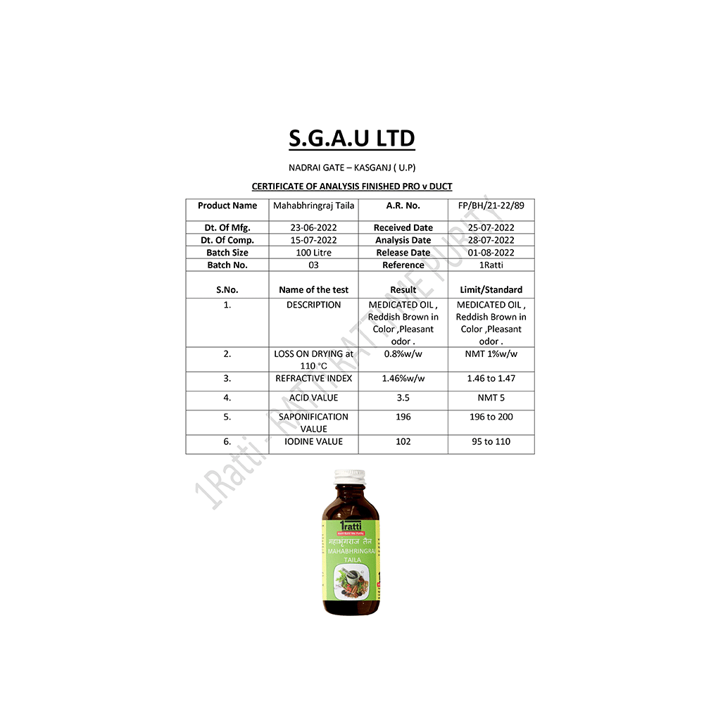 1ratti Mahabhringraj Taila - Image 3
