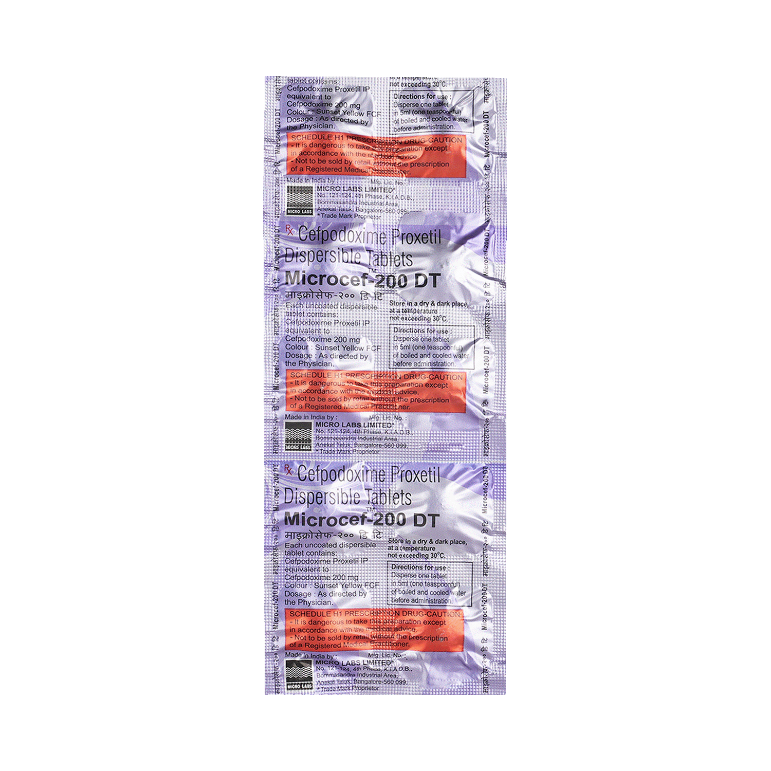 Microcef 200mg Tablet DT - Image 3