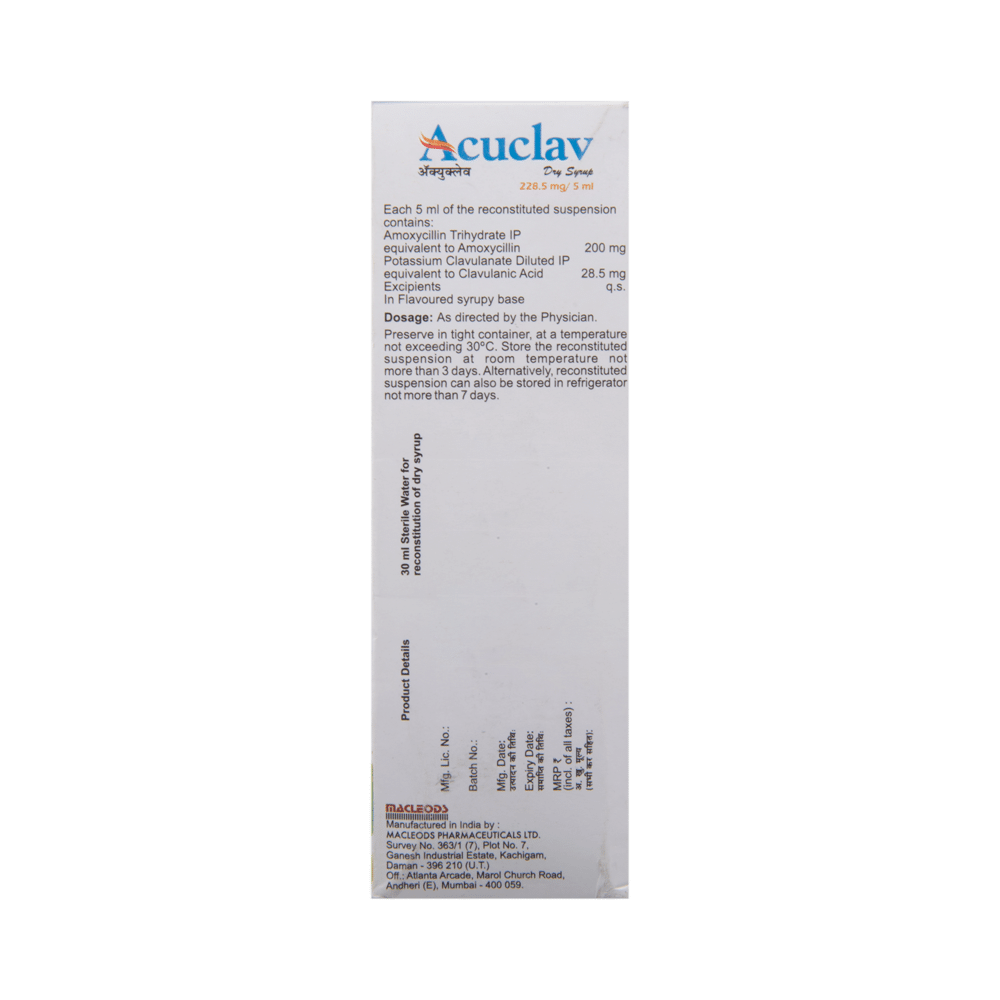 Acuclav 228.5mg Dry Syrup - Image 3
