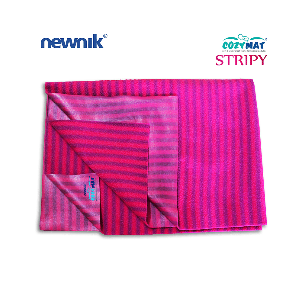 Newnik Cozymat Stripy Soft (Narrow Stripes) (Size: 140cm X 200cm) Extra Large Ruby