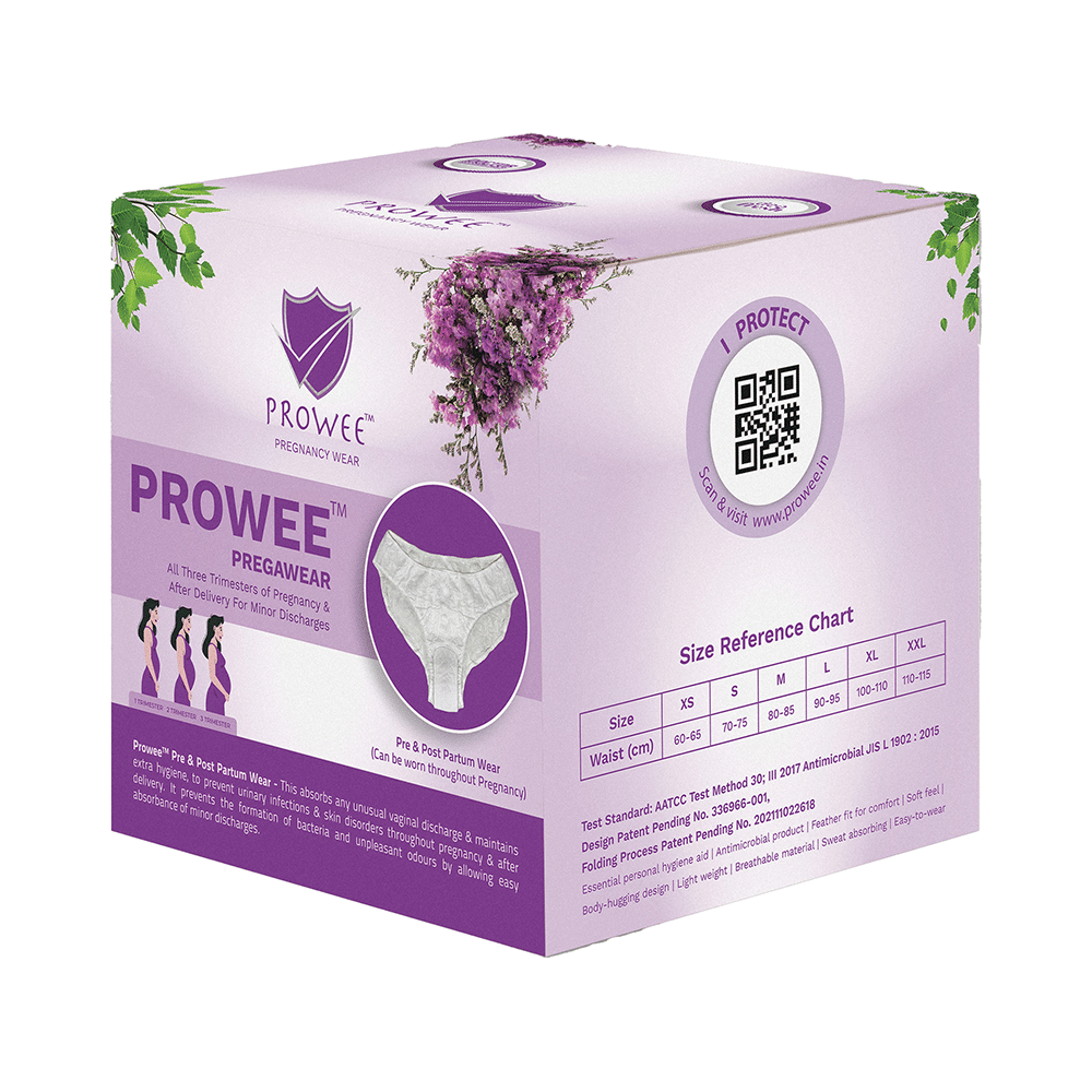 Prowee Pregawear All Three Trimesters of Pregnancy and After Delivery for Minor Discharges Pregnancy Wear Medium