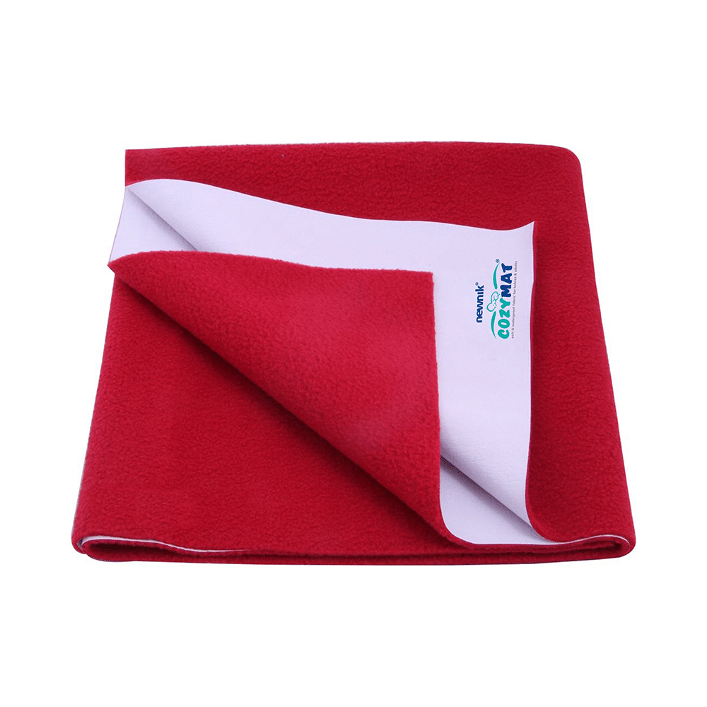 Newnik Cozymat, Dry Sheet (Size: 140cm X 100cm) Large Maroon