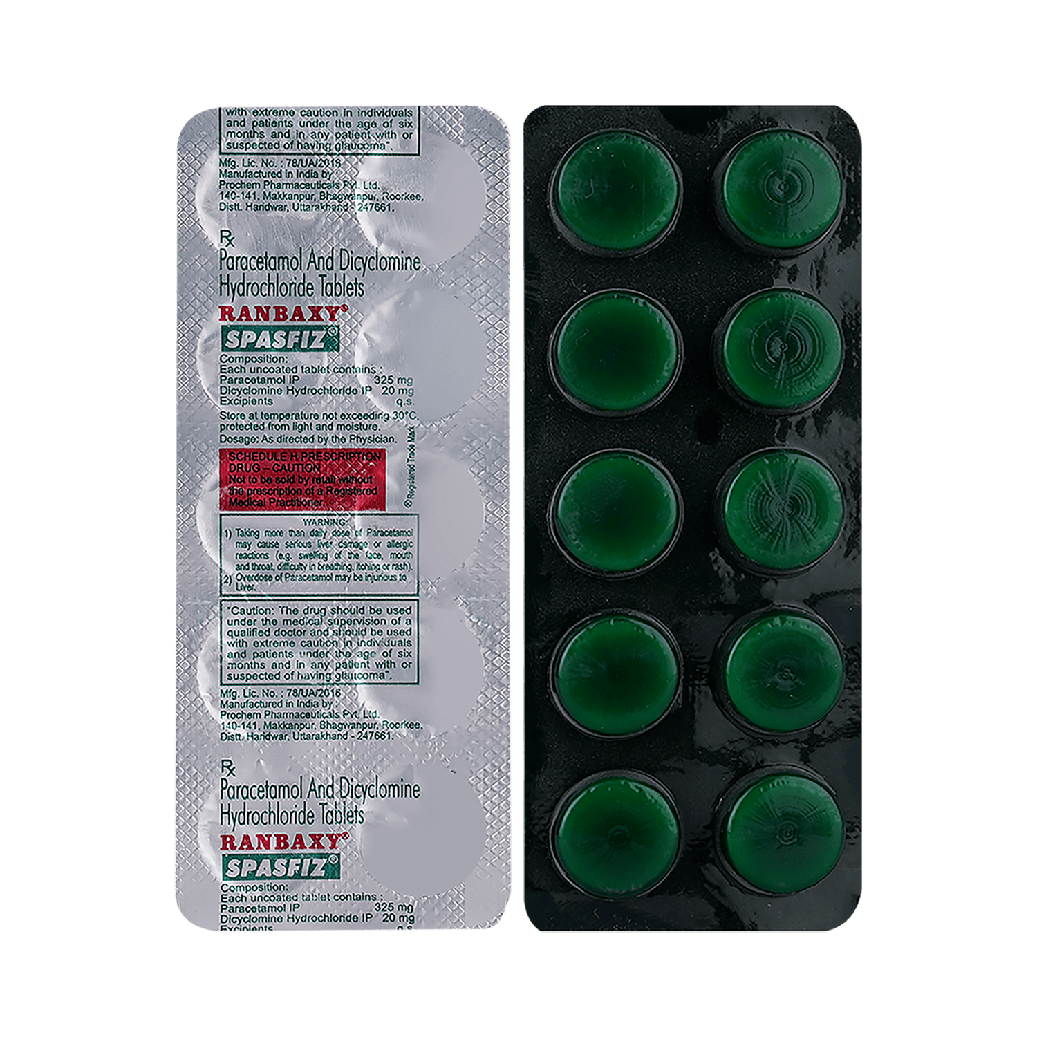 Spasfiz 20mg/325mg Tablet - Image 1