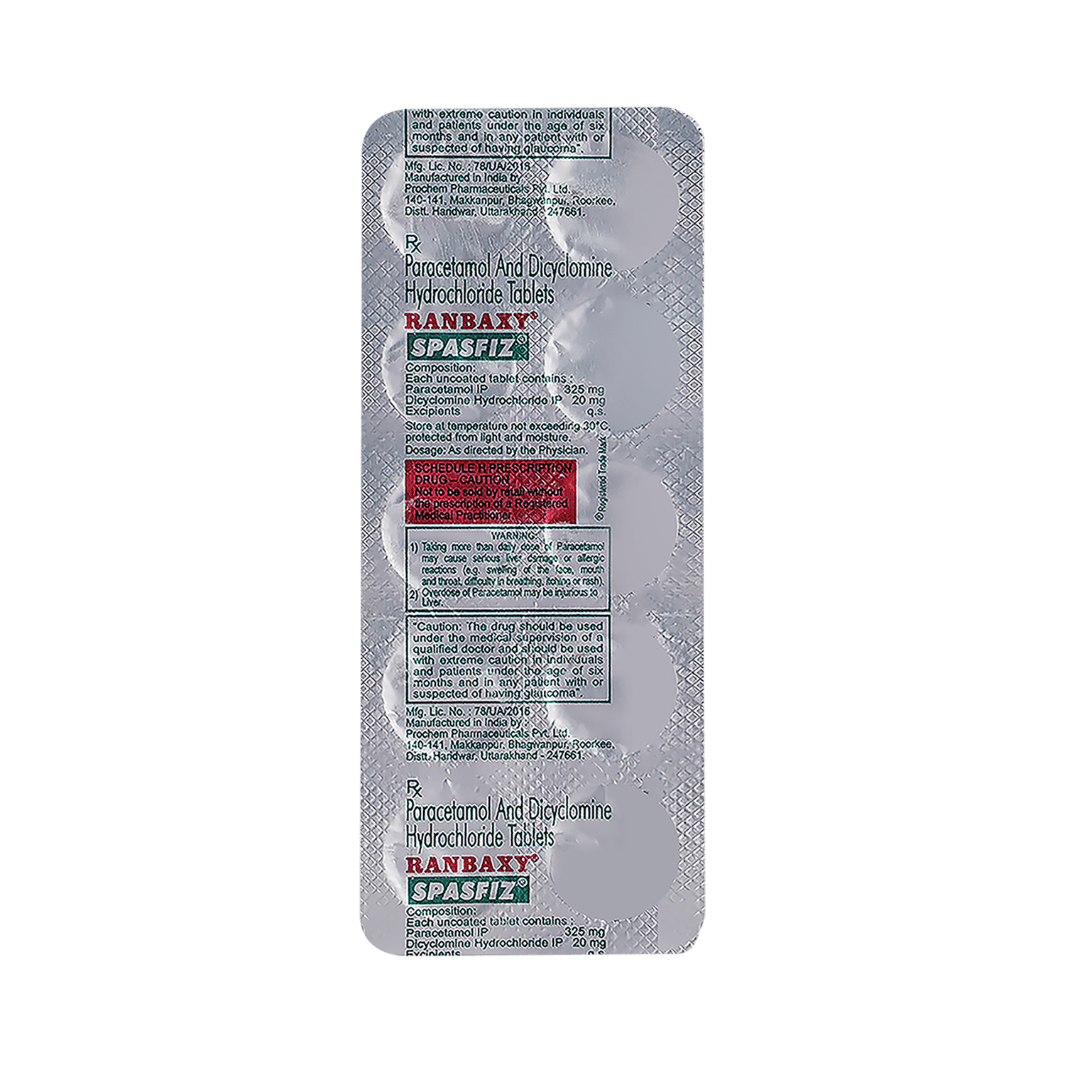 Spasfiz 20mg/325mg Tablet - Image 3