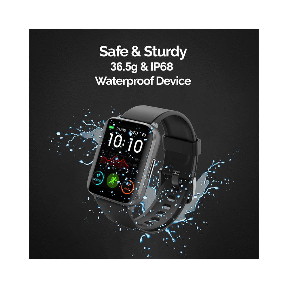 GOQii Smart Vital Ultra with 5 Lakh Health, 1 Lakh Life Insurance and 3 Months Free Health & Fitness Coaching Grey - Image 5