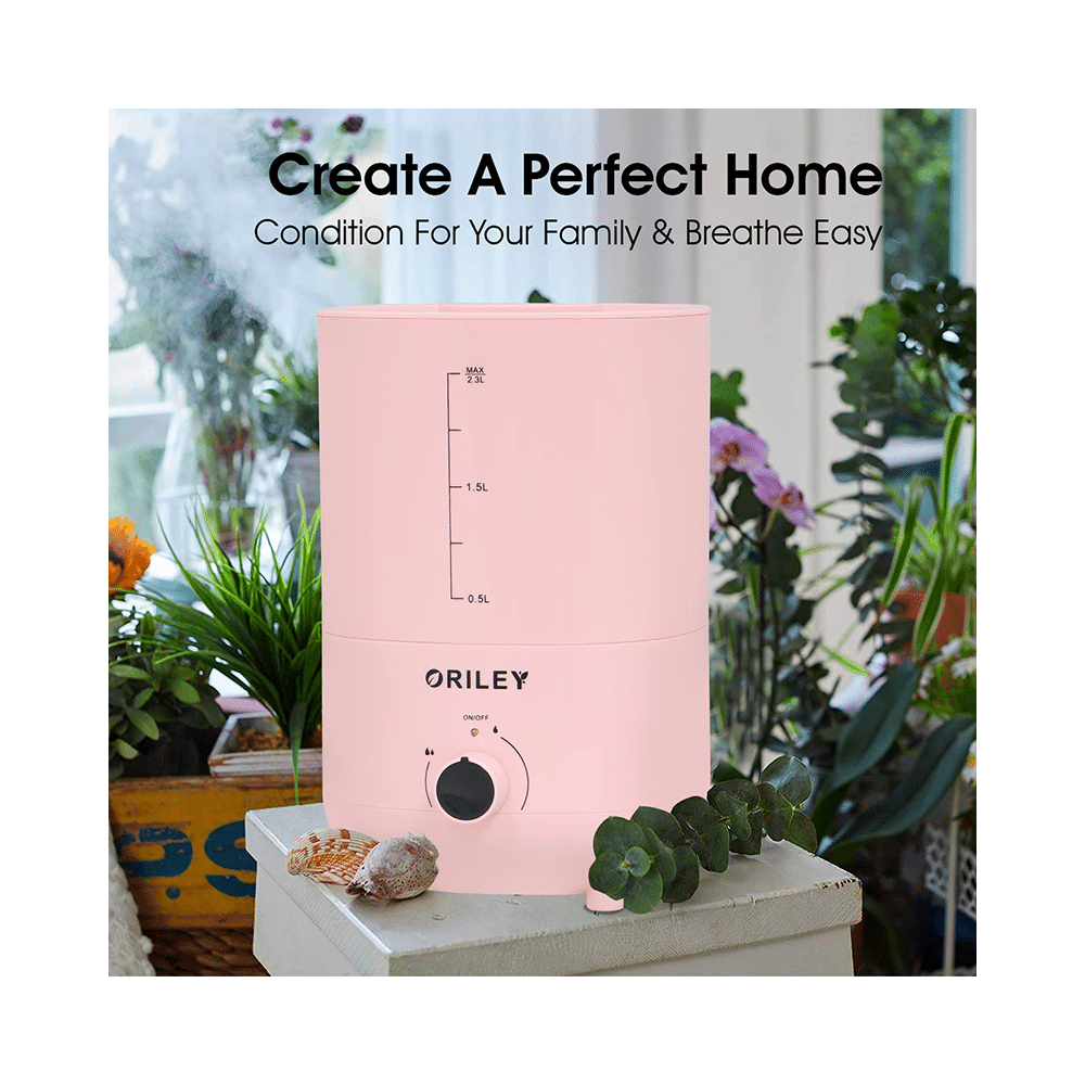 Oriley 2111B Ultrasonic Cool Mist Humidifier Manual Solid Pink - Image 4