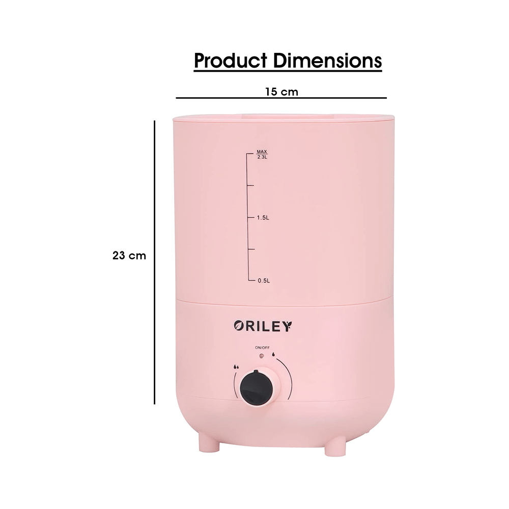 Oriley 2111B Ultrasonic Cool Mist Humidifier Manual Solid Pink - Image 2