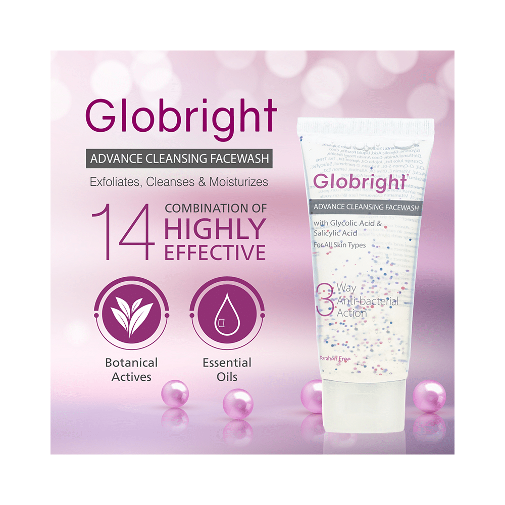 Globright 3 Way Anti-Bacterial Action Advance Cleansing Facewash (100ml Each) - Image 4