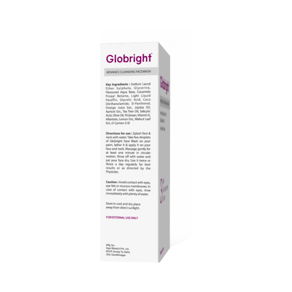 Globright 3 Way Anti-Bacterial Action Advance Cleansing Facewash (100ml Each) - Image 2