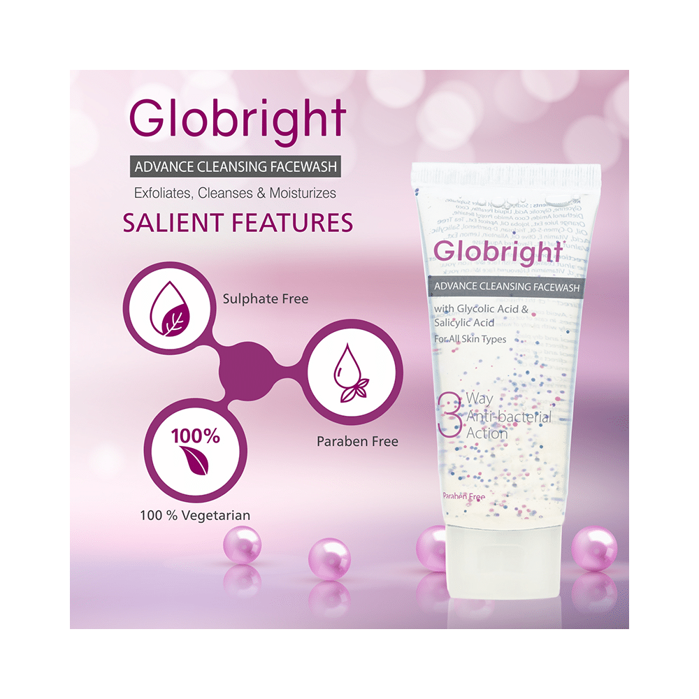 Globright 3 Way Anti-Bacterial Action Advance Cleansing Facewash (100ml Each) - Image 7