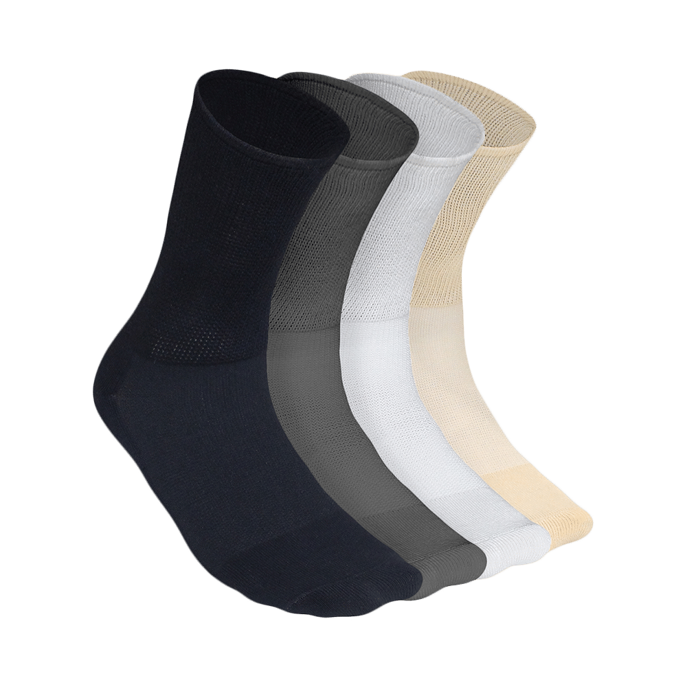 Heelium Diabetic Bamboo Socks Black, Grey, Beige, White Free Size - Image 1