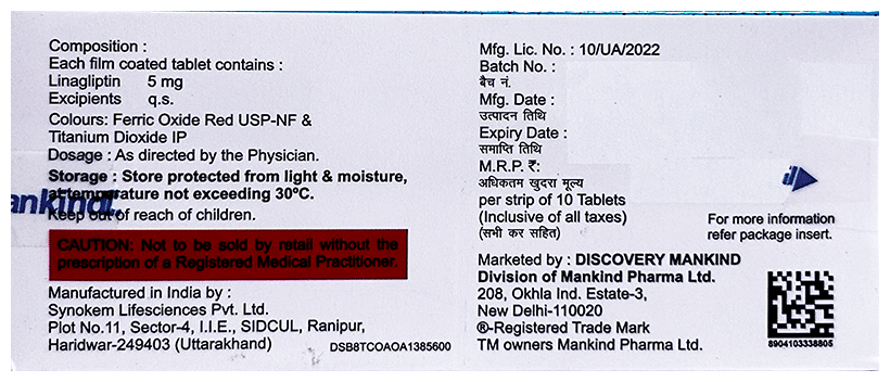 Dynaglipt L 5mg Tablet - Image 2