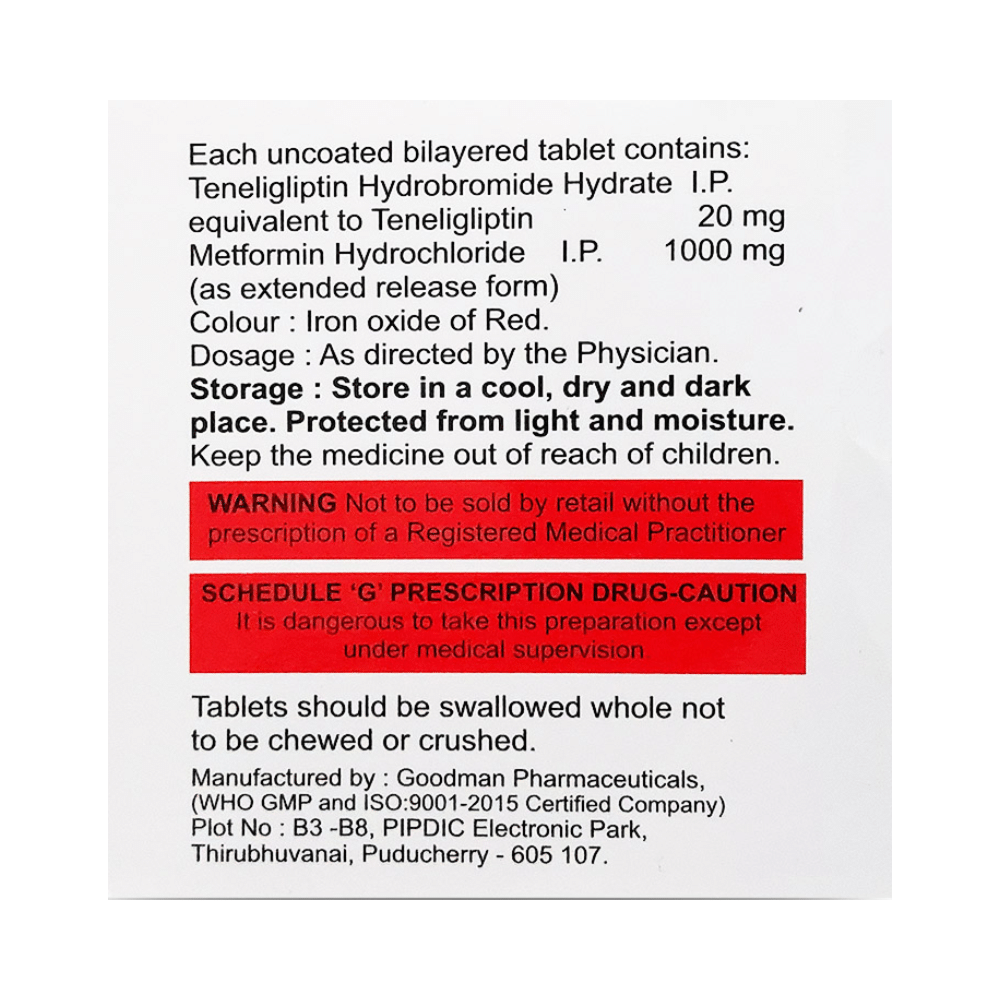 Diaten-Max 1000mg/20mg Tablet - Image 2