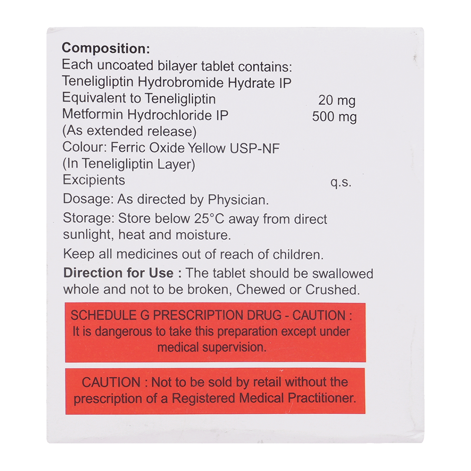 Tenali M 500 Tablet ER - Image 3