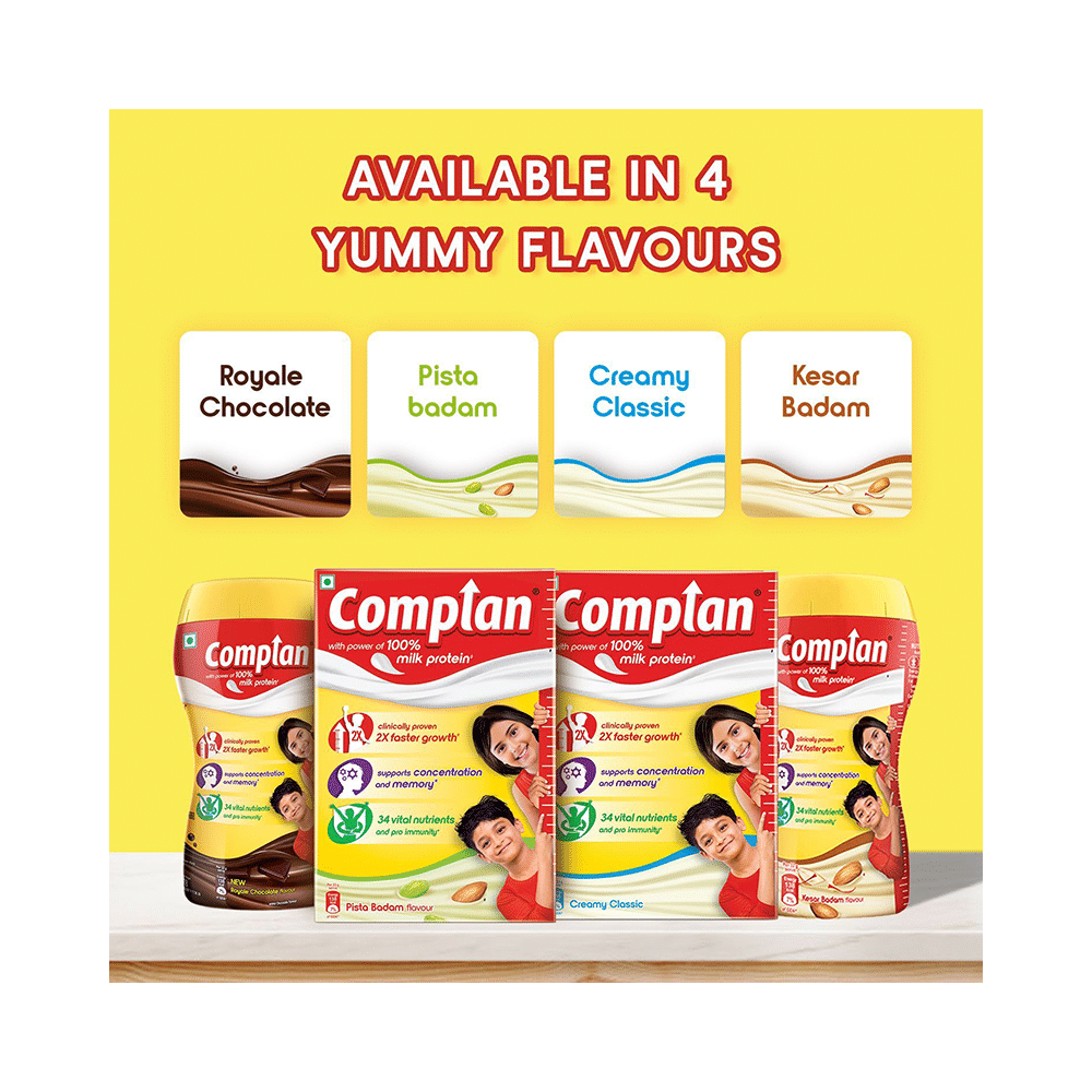 Complan Nutrition Drink Powder for Children | Nutrition Drink for Kids with Protein & 34 Vital Nutrients | Pista Badam - Image 7