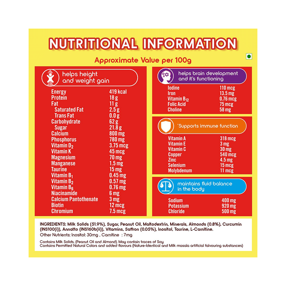Complan Nutrition Drink Powder for Children | Nutrition Drink for Kids with Protein & 34 Vital Nutrients | Pista Badam - Image 3