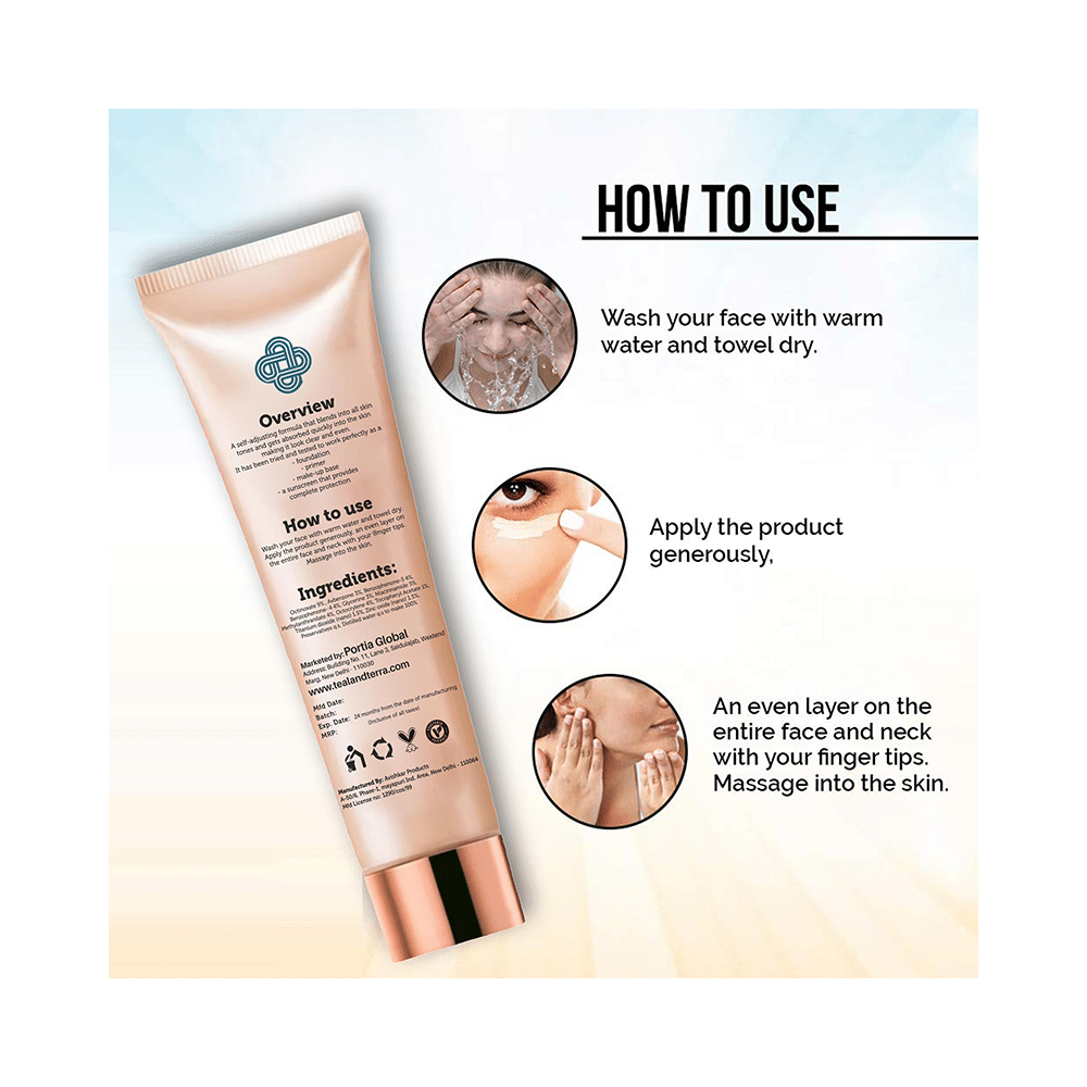 Teal & Terra Marca All-In-One Foundation Primer Mosituriser Sunscreen SPF 50 - Image 2