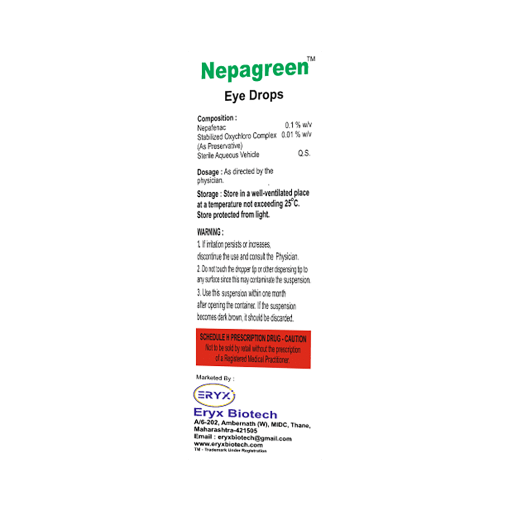 Nepagreen Eye Drop BAK Free - Image 2