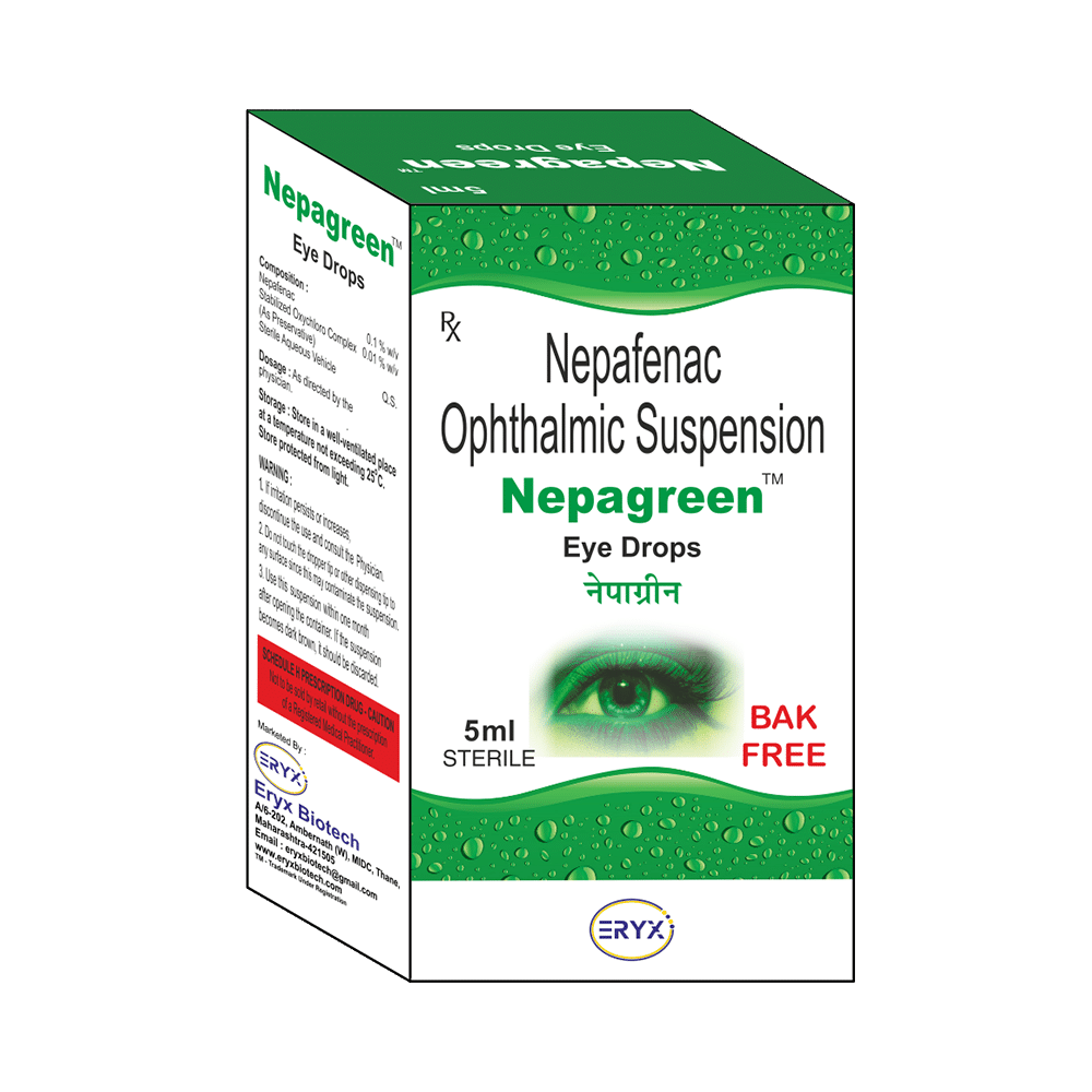 Nepagreen Eye Drop BAK Free