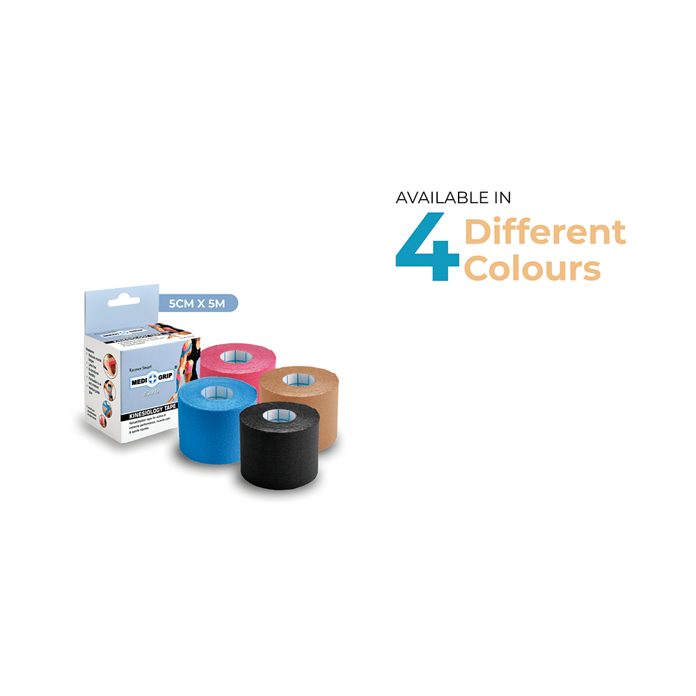 Medigrip Sports Kinesiology Tape 5cm x 5m Blue & Black - Image 6