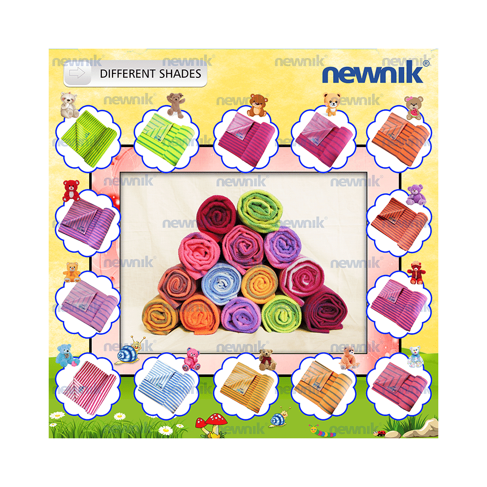 Newnik Cozymat Stripy Soft (Broad Stripes) (Size: 50cm X 70cm) Small Green Apple - Image 4