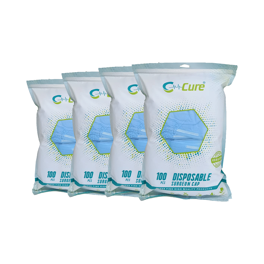 C Cure Disposable Surgeon Cap (100 Each) Blue
