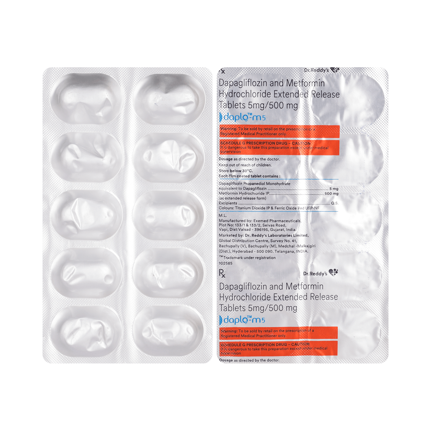 Daplo M 5mg/500mg Tablet - Image 1