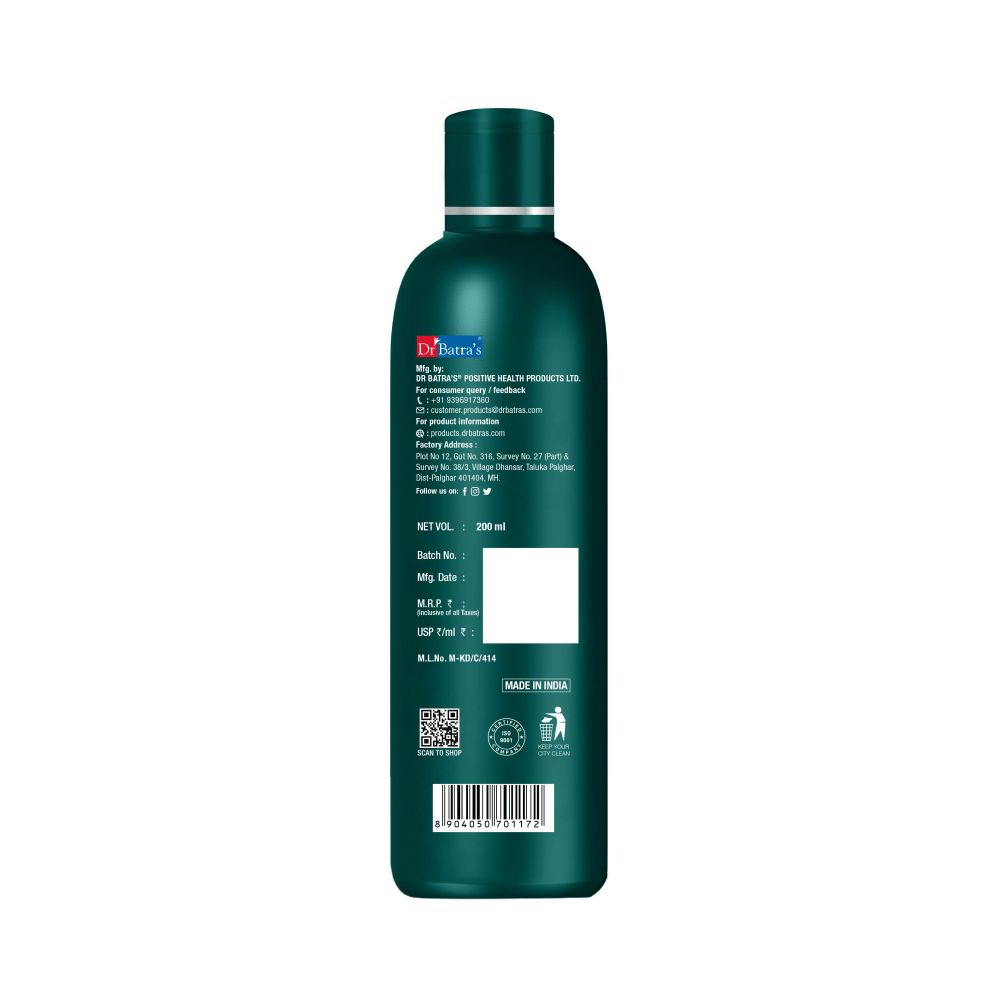 Dr Batra's Combo Pack of Dandruff Cleansing Shampoo 100ml, Conditioner 200ml, Anti-Dandruff Hair Serum 125ml, Hair Fall Control Oil 200ml and Herbal Hair Color Cream 130gm Black - Image 5