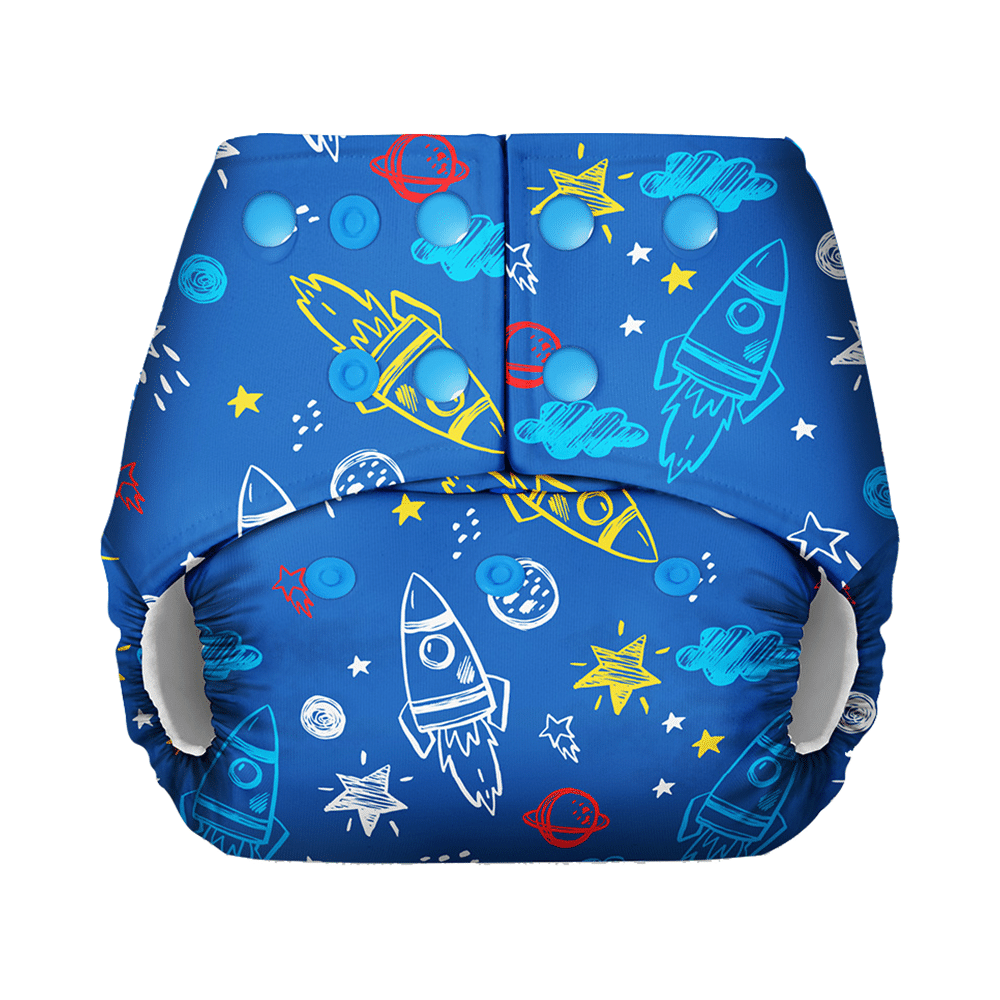 Basic Pocket Diaper with Dry Feel Pad Free Size Space - Image 2