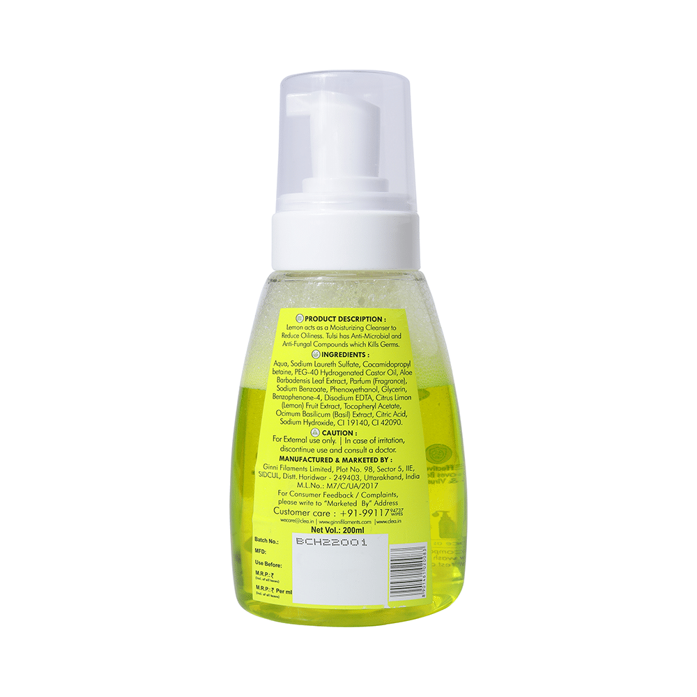 Ginni Clea Foaming Handwash (200ml Each) Lemon & Tulsi - Image 2