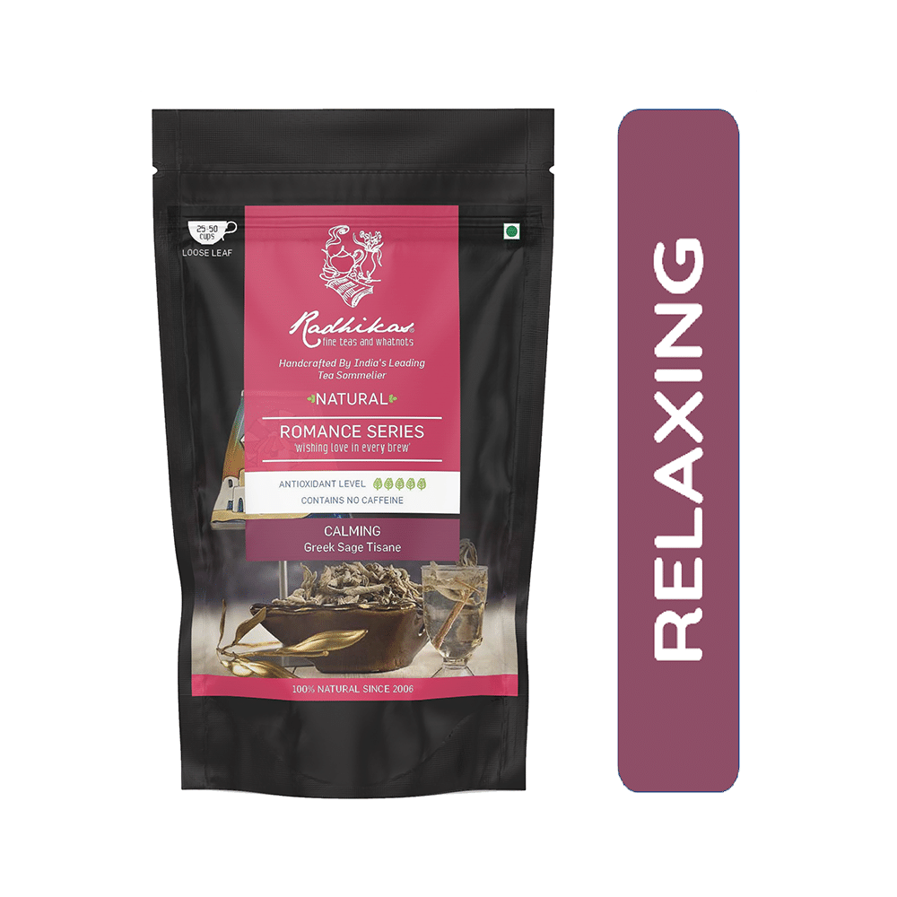 Radhikas Fine Teas Natural Romance Series Calming Greek Sage Tisane - Image 1