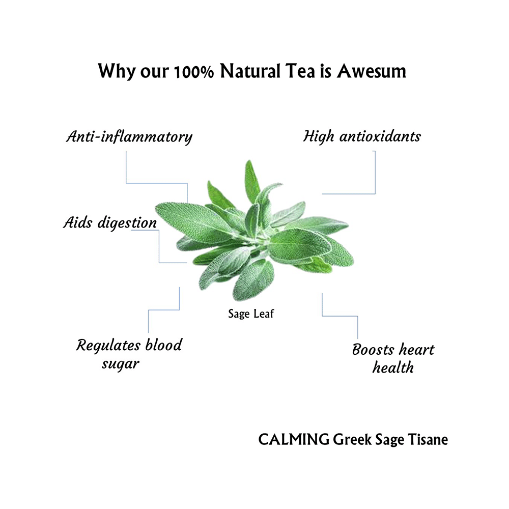 Radhikas Fine Teas Natural Romance Series Calming Greek Sage Tisane - Image 6