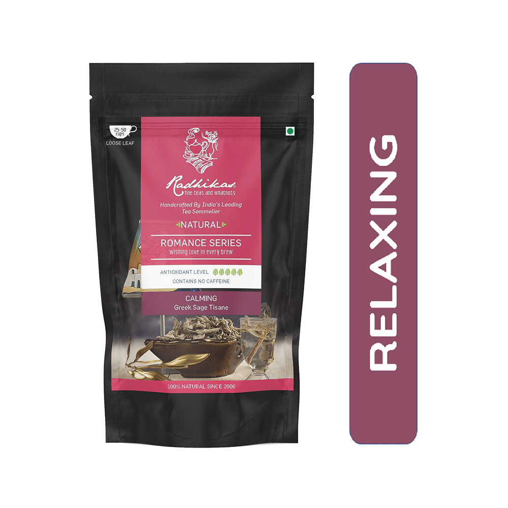 Radhikas Fine Teas Natural Romance Series Calming Greek Sage Tisane - Image 3