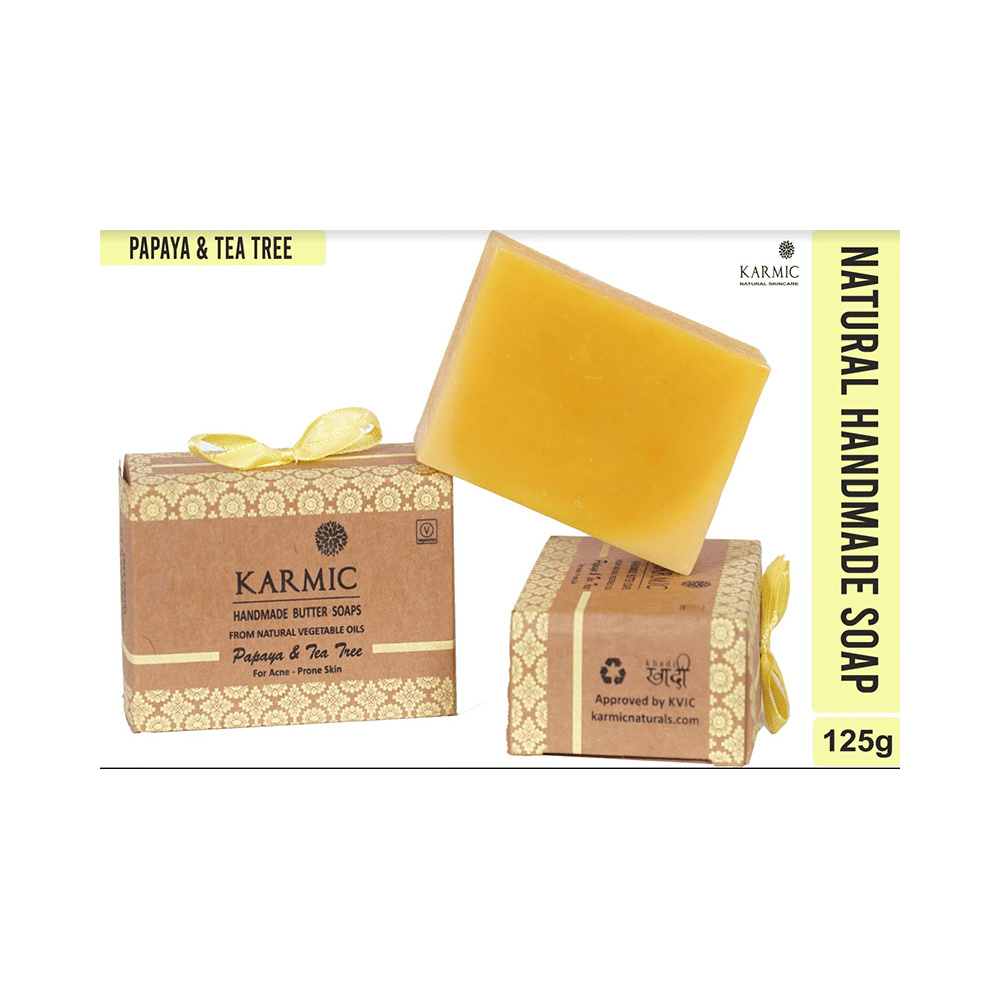 Karmic Papaya & Tea Tree Handmade Butter Soap - Image 3