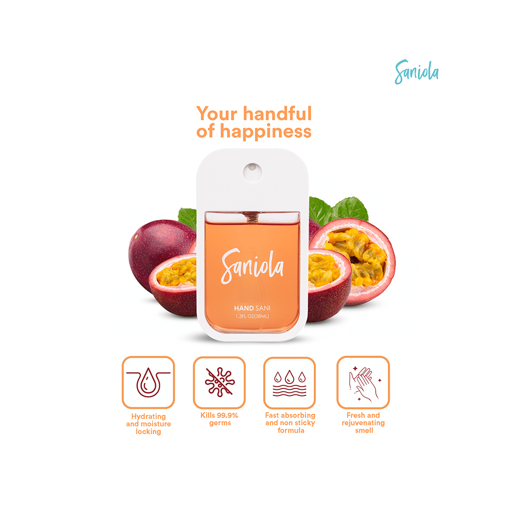 Saniola Hand Sanitizer Spray Passion Fruit - Image 3